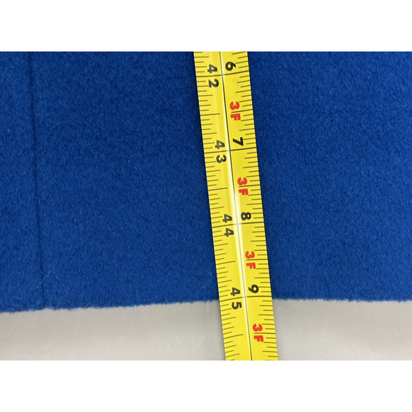 Vintage Ferncroft Full Length Wool Coat Women's 10 Cobalt Blue Double Breasted - Picture 7 of 15